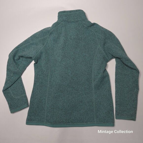 Patagonia Better Sweater Women's Teal Fleece 1/4 Quarter Zip Pullover Jacket S - Picture 8 of 10